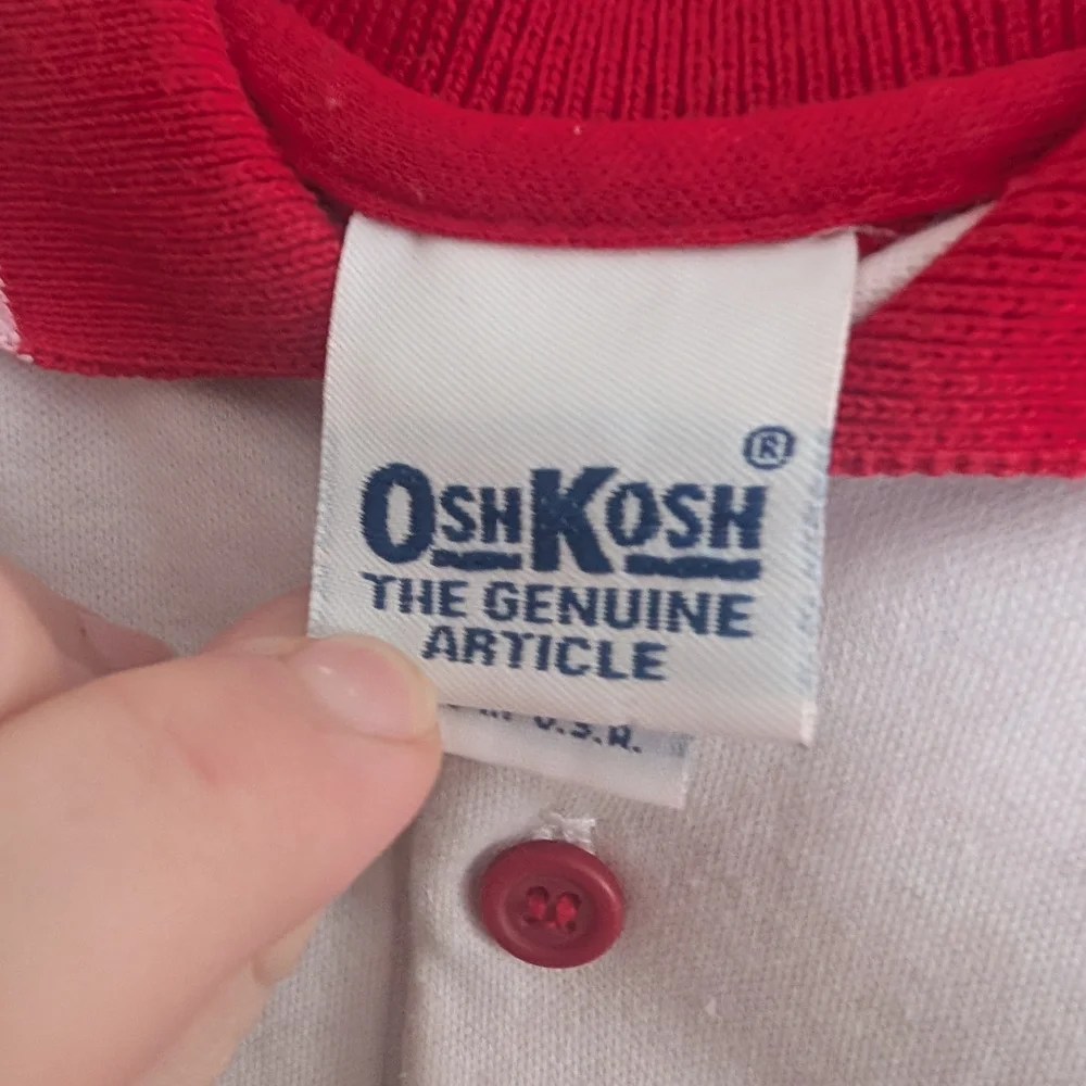 $ Vintage OshKosh‎ B'gosh Red and White Kids Shirt